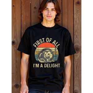 100% Cotton <b>Men's</b> Crew Neck Graphic <b>Funny</b> Delight Print Slight Stretch Machine Washable Casual Summer Streetwear Top All <b>T</b>-<b>Shirt</b> - Product Image 6