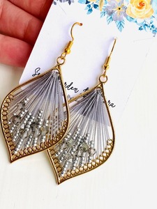 Boucles d'oreilles pendantes faites à la main en perles pour femmes, tendance bohème, boucles d'oreilles pendantes en perles, colorées et élégantes - Product Image 2