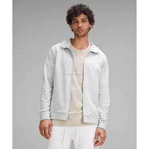 Y2K มีฮู้ดแบบรูดซิปสำหรับผู้ชายผ้าคอตตอน100% มีฮู้ดสั่งพิมพ์โลโก้แบบสีทึบ - Product Image 3