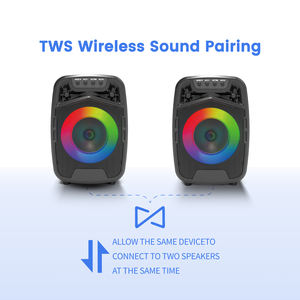 Digitalome SPA-123 5W Wireless RGB LED <b>Lighted</b> Portable for <b>Bluetooth</b> <b>Speakers</b> <b>with</b> Microphone Home Battery Powered - Product Image 6