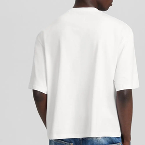 T-shirt du fabricant 250GSM surdimensionné pour hommes T-shirt 100% coton Boxy Fit avec épaule tombante T-shirt blanc pour hommes - Product Image 4