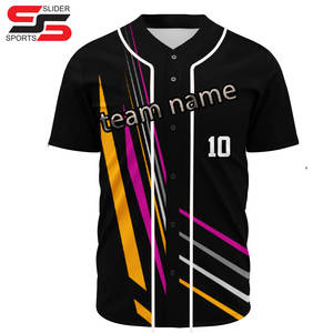 Camiseta de Béisbol de Manga Corta, 100% Poliéster, de Secado Rápido, con Estampado Personalizado, Nombre del Equipo, Antibacteriana y Transpirable, Venta al Por Mayor OEM/ODM - Product Image 4