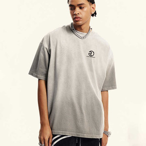 Camiseta púrpura con lavado ácido para hombre, camiseta de gran tamaño, Camisetas estampadas, Camiseta 100% de algodón Boxy Fit, Camiseta 100% de algodón transpirable para hombre - Product Image 3