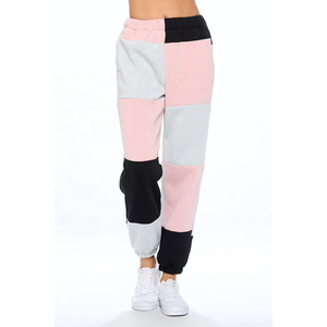 Pantalon de survêtement patchwork pour filles, style décontracté streetwear, color block, pour femmes - Grande Vente - Product Image 1
