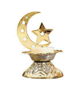 Portavelas votivo de Metal pulido dorado, portavelas de luz de té para decoraciones de boda, Decoración de mesa, regalo de Navidad - Product Image 5