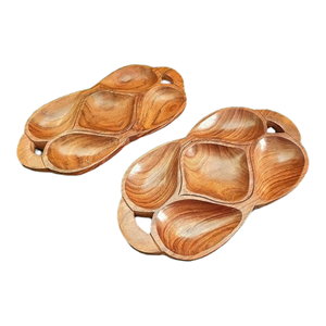 จานไม้ใส่ผลไม้แห้งสำหรับงานปาร์ตี้ใช้ในบ้านปรับแต่งโลโก้ได้ - Product Image 1