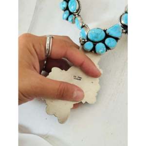 Conjunto de Collar de Plata de Ley y Turquesa Blue Ridge de Ella Peters para Regalo - Product Image 6