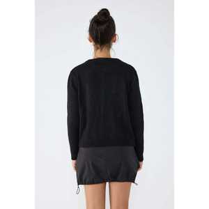 Suéter Casual Abierto para Mujer, Bordado de Perlas, Parches Florales, Tejido No Tejido, Transpirable, para Invierno - Product Image 5