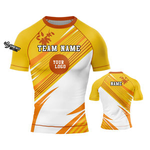 Rash Guard <b>Multi</b> <b>Color</b> Quick Dry Breathable Training Rash Guard Service Design Men's Short Sleeve - Product Image 4