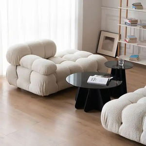 ผ้าคลุมโซฟารูปตัว L ในผ้าฝ้ายผสมสีผ้าอย่างมีสไตล์สำหรับชุดโซฟาสีเบจที่ทันสมัย - Product Image 3