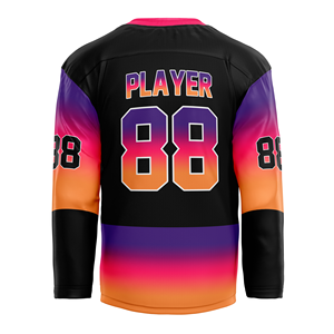 Jersey de hockey sobre hielo para adultos jóvenes al por mayor, MOQ bajo, Diseña tu propio uniforme de hockey sobre hielo hecho a medida con pantalones de concha - Product Image 2