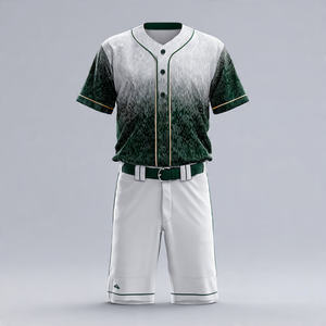 Uniformes de baseball camouflage à manches courtes, maillot de baseball imprimé, haut d'entraînement, uniforme de softball par sublimation - Product Image 2