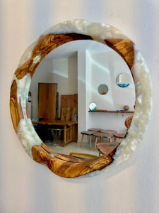 Best Selling <b>Wooden</b> And Resin Wall <b>Mirror</b> Frame For Traditional Wall Decoration Showcasing Detailed Craftsmanship And Beauty - Product Image 1