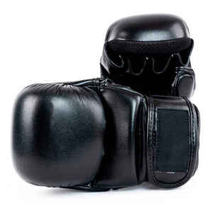 Gants de boxe en cuir professionnels durables avec support de poignet à lacets, évacuation de l'humidité, design personnalisable pour des coups puissants - Product Image 4