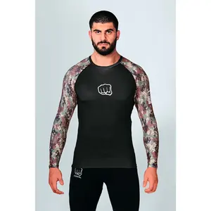 Ensemble de vêtements de Sport pour hommes et femmes, protection contre les éruptions cutanées, de qualité supérieure, personnalisé, 1 pièce/poly bag Rush Guard - Product Image 5