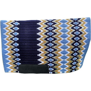 Western Show Horse Saddle Blanket Diseño de Nueva Zelanda Manta de sillín de lana hecha a mano Top Wool Saddle Pad Size - Product Image 1