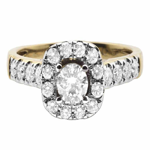 Halo Round Moissanite Engagement <b>Ring</b> <b>Iced</b> Out Hip Hop Jewelry 925 Silver USA Wedding Fashion Jewelry - Product Image 1