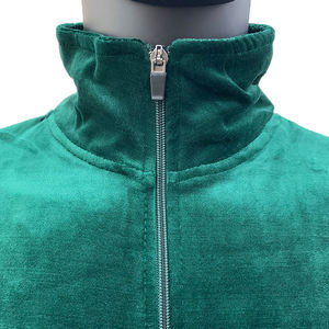 Survêtement en velours personnalisé de luxe Ensemble de jogging 2 pièces bleu vierge Costume en velours chaud et lourd pour hommes Survêtement en velours - Product Image 2