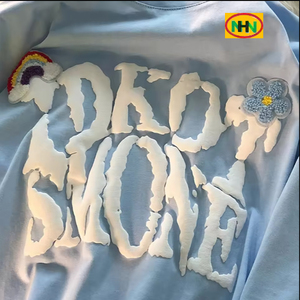 Camiseta de Algodón Grueso para Hombre, Talla Grande, con Estampado 3D Personalizado, Transpirable, Diseño Formal, Logotipo Serigrafiado - Product Image 5