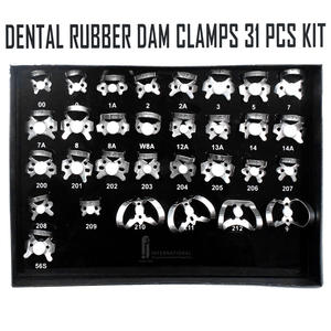 Venta caliente 31PC Premium Acero inoxidable Manual Endodoncia Dental Herramientas quirúrgicas Set Reutilizable Goma Presa Abrazaderas Instrumentos - Product Image 2