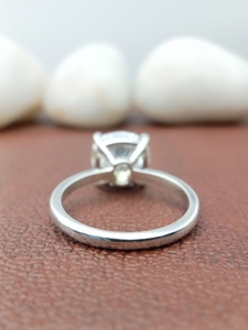 100% Satisfaction Guaranteed Fancy Custom Solitaire <b>HEART</b> SHAPE VVS Moissanite Gold 14k 18k Engagement Wedding Diamond Ring - Product Image 4