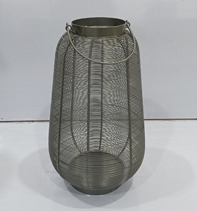 Nickel Finished Metal Wax <b>Candle</b> <b>Lantern</b> Tealight <b>Candle</b> Holders <b>Large</b> For Christmas Home Decoration Living Room and Table Decor - Product Image 4
