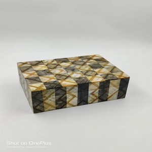 Boîte à bijoux en corne rectangulaire fabriquée à la main personnalisée boîte de rangement de bibelots souvenir élégante offre d'échantillon gratuit - Product Image 1