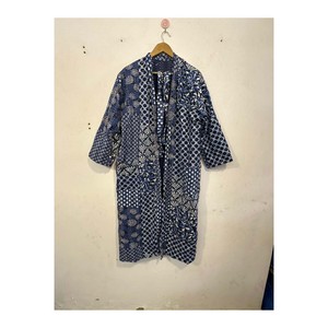 Robe Kaftan en Coton à Motifs Floraux Imprimés à la Main pour Femmes - Vêtement d'été Bohème en Coton - Robe Kaftan en Coton à Imprimé Jungle pour Demoiselle d'Honneur - Product Image 1