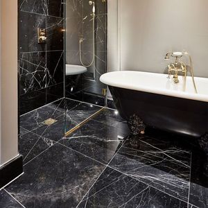 Carreaux et dalles en marbre noir de luxe Marquina Nero Marquina Revêtement de sol de luxe pour intérieurs modernes - Product Image 4