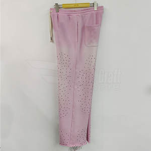 กางเกงจ็อกเกอร์ผู้ชายทรงแบ็กกี้ประดับพลอยเทียมทรงหลวมผลิตตามสั่ง - Product Image 3