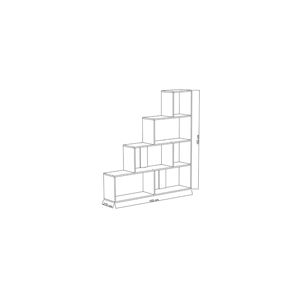Scala Handcrafted Modern Design 6-Tier <b>White</b> Ladder Shelf <b>Bookcase</b> Office Organizer Living Room Organization Made in Turkey - Product Image 5