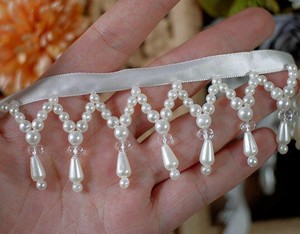 Adorno de Perlas de Marfil Colgantes, Adorno de Borlas con Cuentas, Adorno de Flecos de Tubos para Disfraces de Fiesta, Decoración con Forma de Lámpara para el Hogar - Product Image 1