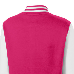 Chaqueta Universitaria de Lana para Mujer con Mangas de Cuero, Letras Bordadas Estampadas, Talla XL, Chaquetas Universitarias Cortas de Cuero al por Mayor - Product Image 6