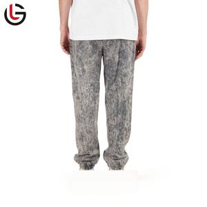 Pantalones de chándal para hombre, pantalones de chándal de gran tamaño con lavado ácido, pantalones de chándal acampanados con estampado Vintage desteñidos para hombre - Product Image 3