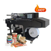 Imprimante couleur d'autocollant d'étiquettes adhésives Roll-to-Roll Machine de stratification de découpe pour la fabrication d'étiquettes Machine tout-en-un