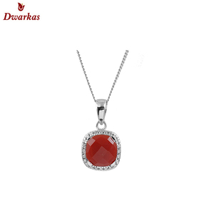 Joyería fina colgante de ónix rojo de Plata de Ley 925 hecha a medida del fabricante para ocasiones de fiesta - Product Image 3