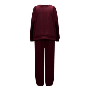 Latest Style Women's Tracksuits Pink Hooded Crop Top Workout <b>Trouser</b> 2 Piece Set Women Running Jogging Sport Suit - Product Image 3