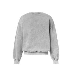 Sweat-shirts à col rond en coton 100% de haute qualité, unis, surdimensionnés, en molleton lourd, lavés à l'acide, fabricant de sweat-shirts - Product Image 5