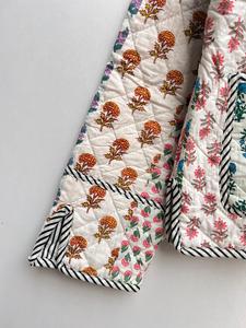 New Arrival Unisex Burfi Quilted Cotton Patchwork Jacket Indian Handmade <b>Crocheted</b> Winter <b>Coat</b> Button Decoration Autumn Heated - Product Image 3