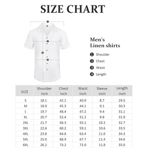 เสื้อเชิ้ตผ้าลินินผ้าฝ้ายแขนสั้นสีพื้นสำหรับผู้ชายเสื้อลำลองแบบมีกระดุมพิมพ์ลายความยาวยาว - Product Image 6