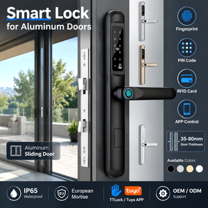 <span class=keywords><strong>Serratura</strong></span> Intelligente WiFi TTlock Tuya per Porte Scorrevoli in Alluminio da Esterno, Impermeabile IP65, con Password Digitale - Product Image 1