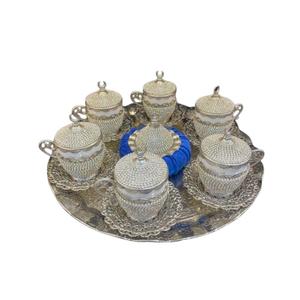 Set da caffè in pietra semplice sposa 6 pezzi bianco