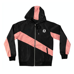 Nouveaux ensembles de survêtements d'entraînement pour femmes, coupe-vent léger à capuche, couleur unie, avec patchs personnalisés, pour l'hiver, en vente - Product Image 2