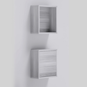 Otomondo da giorno mensole da bagno in laminato sospese con luce in olmo portaoggetti - Product Image 1