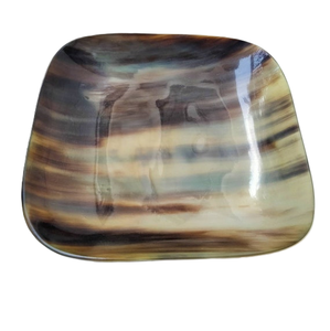 Bandeja de café con cuerno de buey Accesorio único y elegante para el hogar Bandeja hecha con cuerno real de Búfalo con logotipo para ocasiones de guardería - Product Image 1