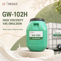 Émulsion d'acétate d'éthylène GW-102H de qualité industrielle pour colle à chaussures à base d'eau, reliure de livres et placage de meubles