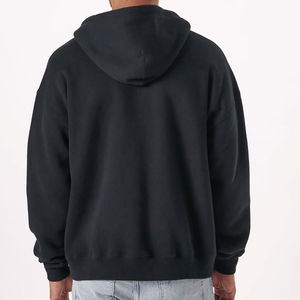 Nueva Llegada, Sudaderas con Capucha Casuales para Hombre, con Cierre, Color Negro y Verde Sólido, 100% Algodón, Impermeables - Product Image 5