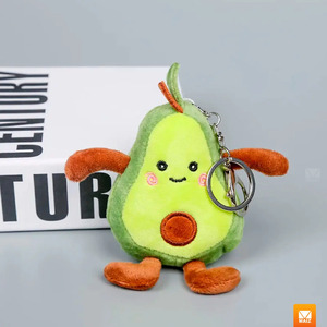 Kawaii Soft Plush Avocado Keychain Pendant <b>Keyring</b> - Assorted Colors - Product Image 6