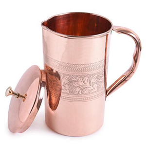 Trendy Pattern Arrival Luxury Quality Stainless Steel Copper Antique Finished Hammered Texture Water Drinkware Kitchenware Items - Product Image 5