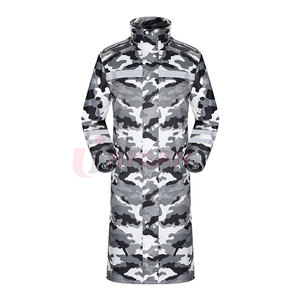 Tira reflectante verde fluorescente ensanchada empacable con capucha impermeable chaqueta de lluvia larga para adultos ropa impermeable reflectante para exteriores - Product Image 1